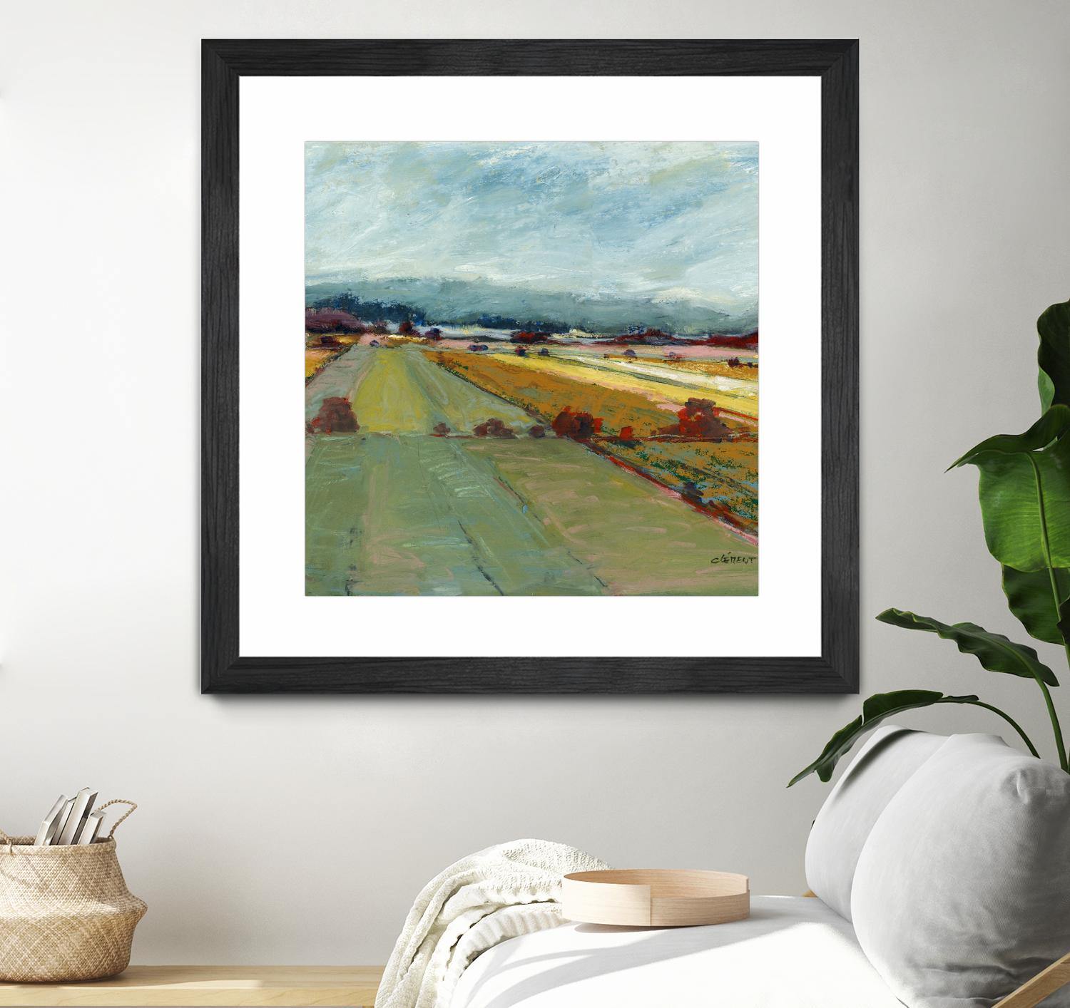 Pastel Landscape VIII by Jacques Clement on GIANT ART - blue landscape