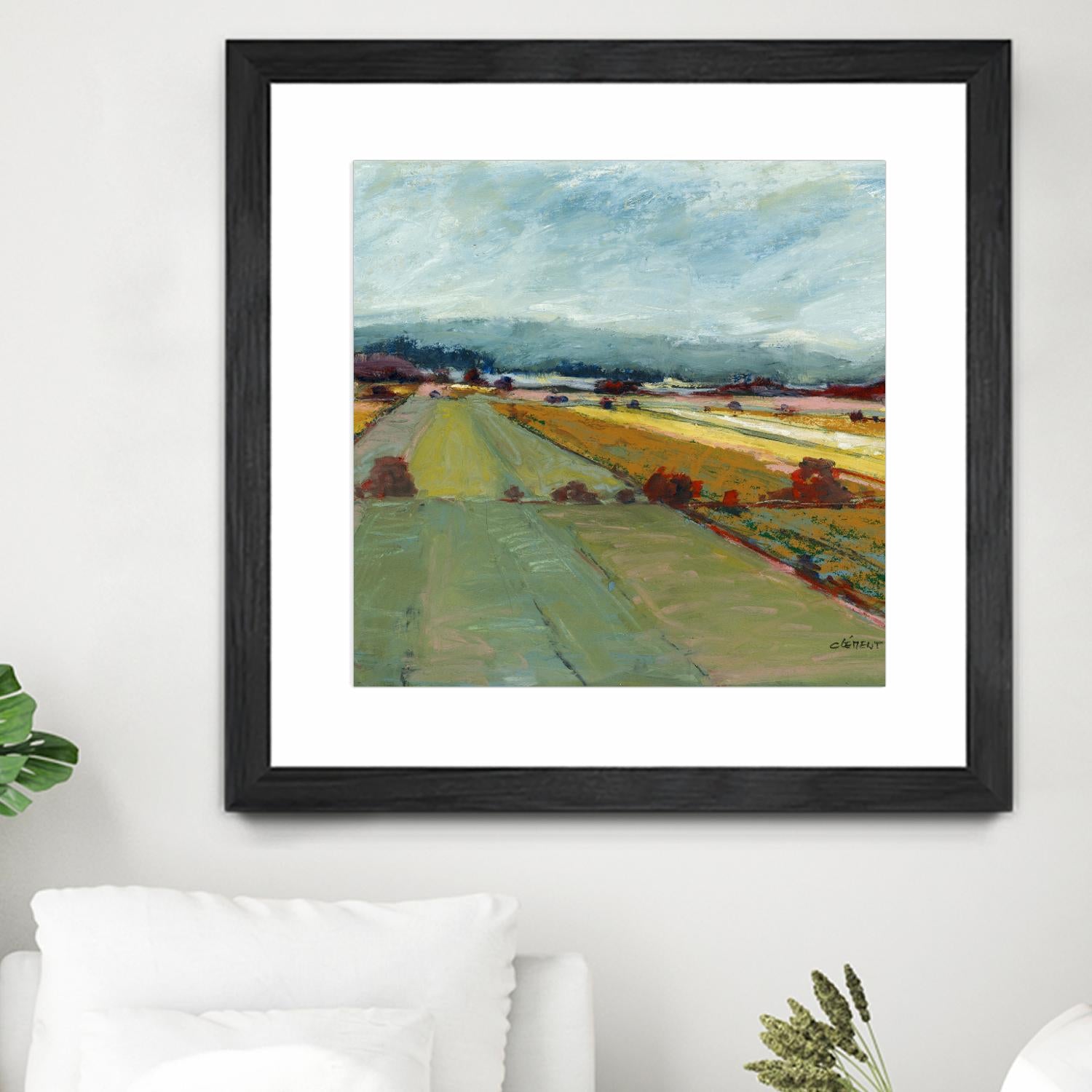 Pastel Landscape VIII by Jacques Clement on GIANT ART - blue landscape