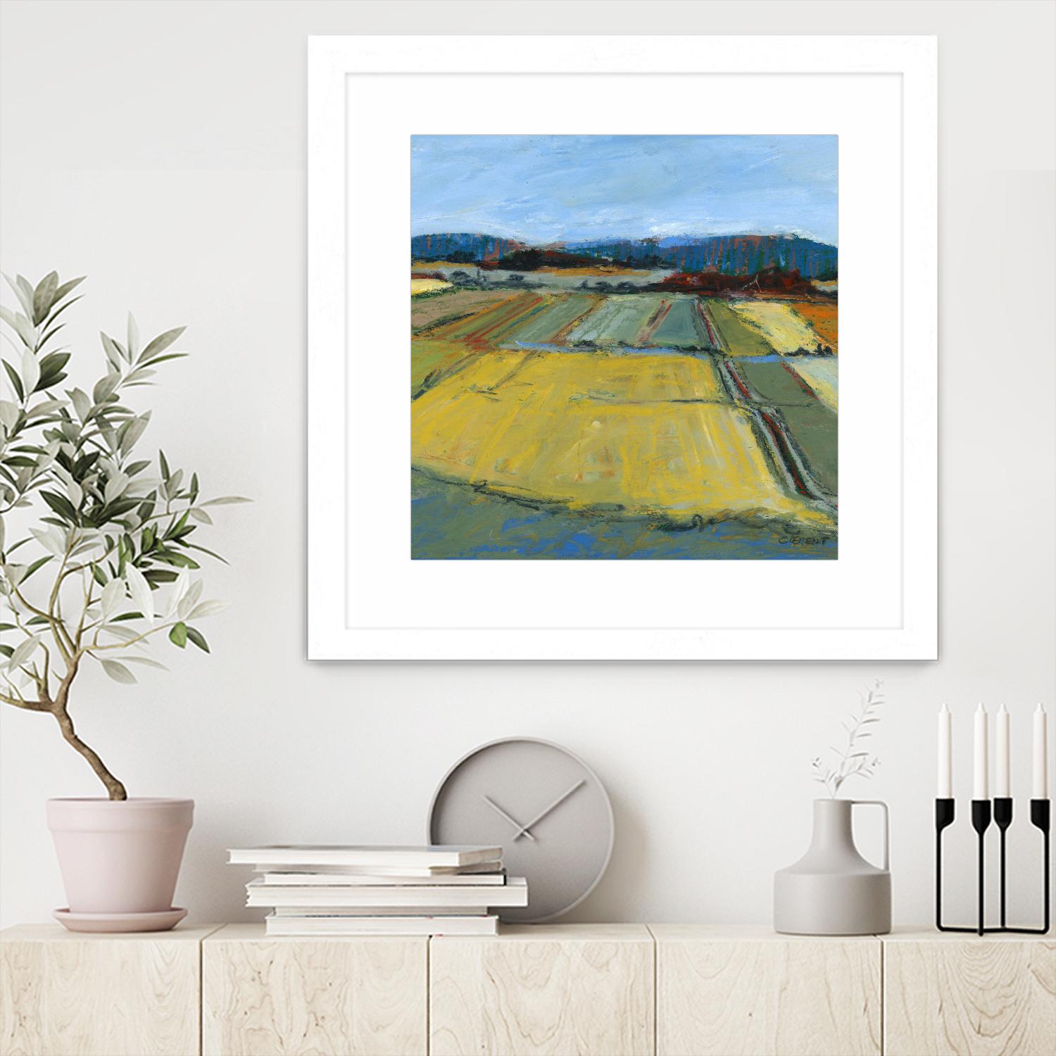 Pastel Landscape IX by Jacques Clement on GIANT ART - blue landscape