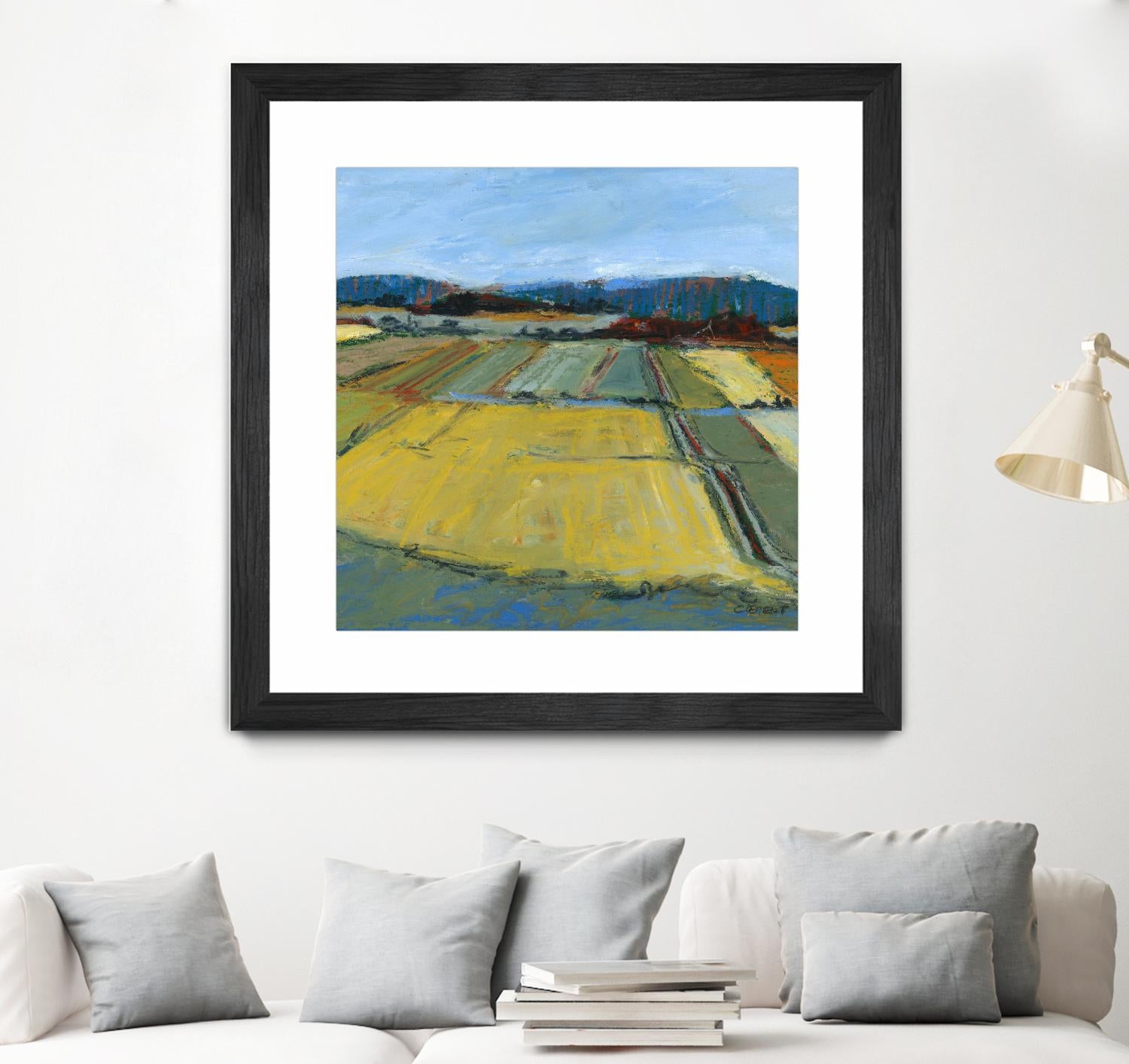 Pastel Landscape IX by Jacques Clement on GIANT ART - blue landscape