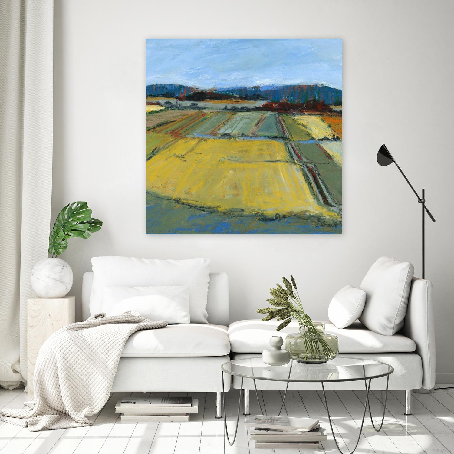 Pastel Landscape IX by Jacques Clement on GIANT ART - blue landscape
