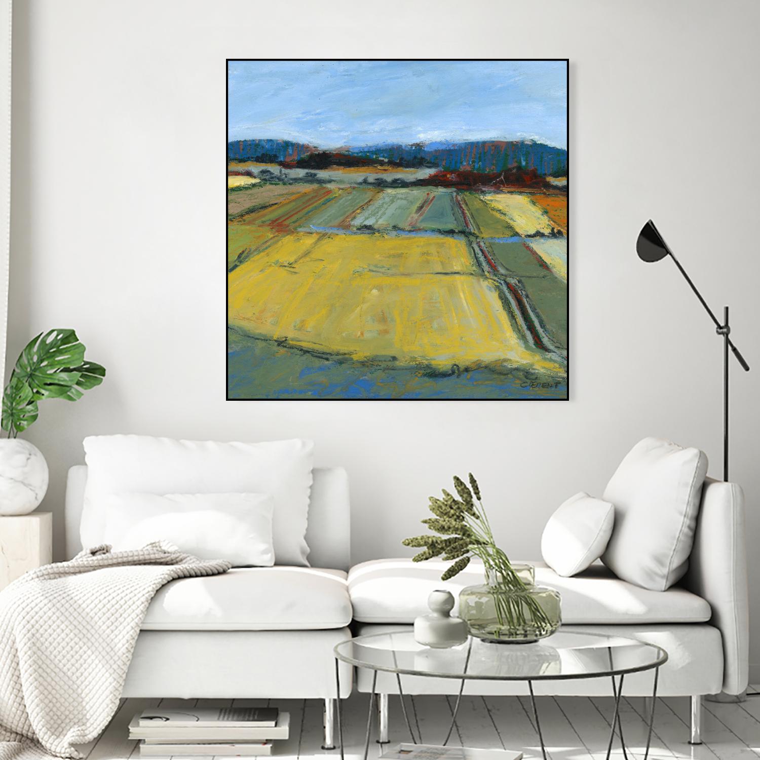 Pastel Landscape IX by Jacques Clement on GIANT ART - blue landscape