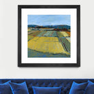 Pastel Landscape IX by Jacques Clement on GIANT ART - blue landscape