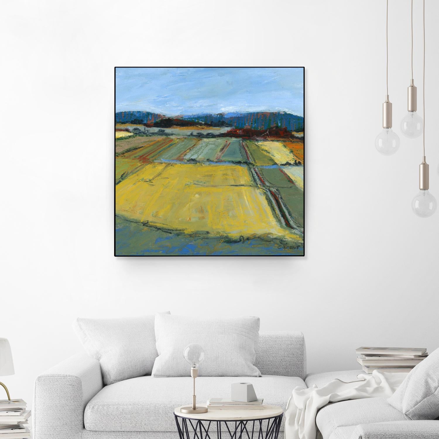 Pastel Landscape IX by Jacques Clement on GIANT ART - blue landscape