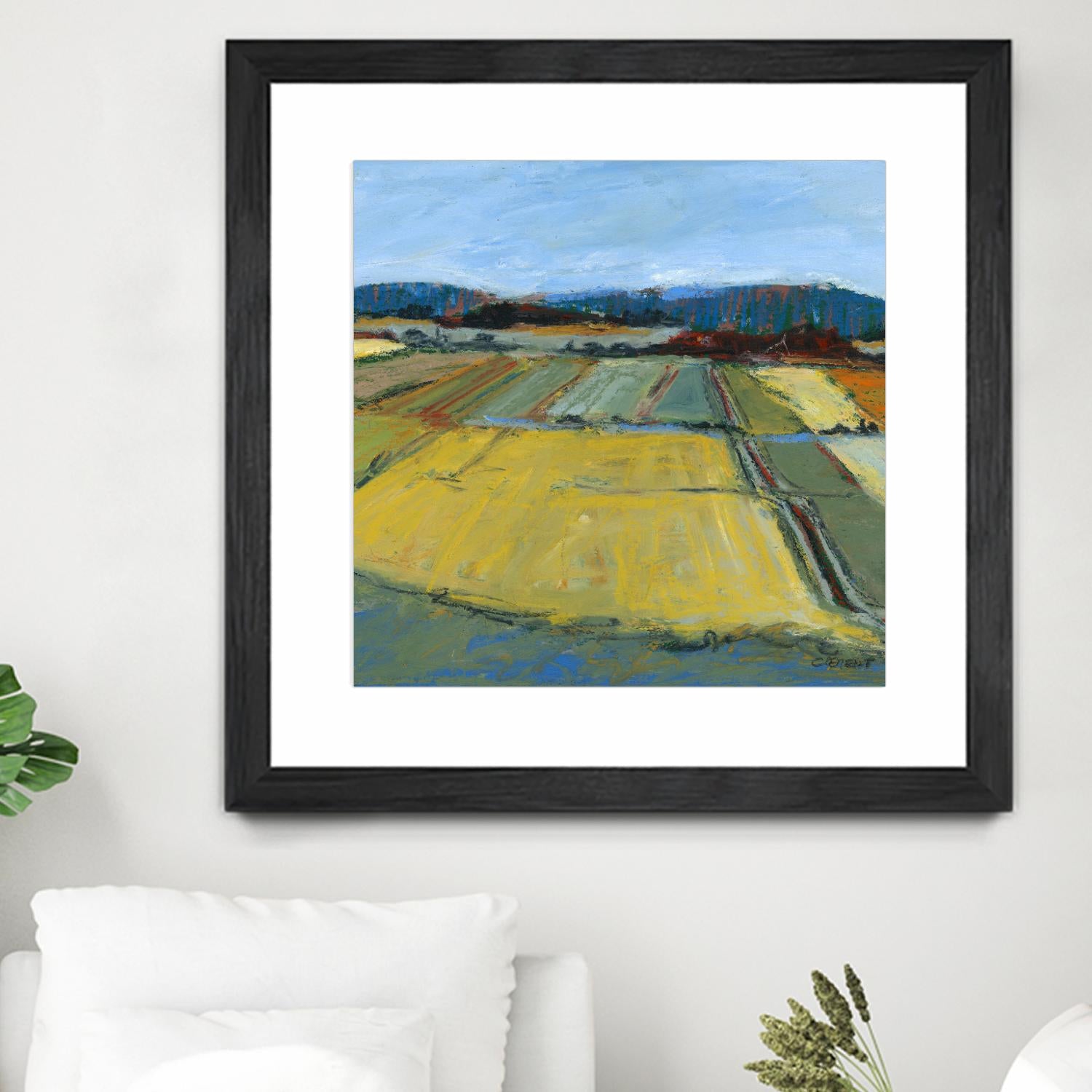 Pastel Landscape IX by Jacques Clement on GIANT ART - blue landscape