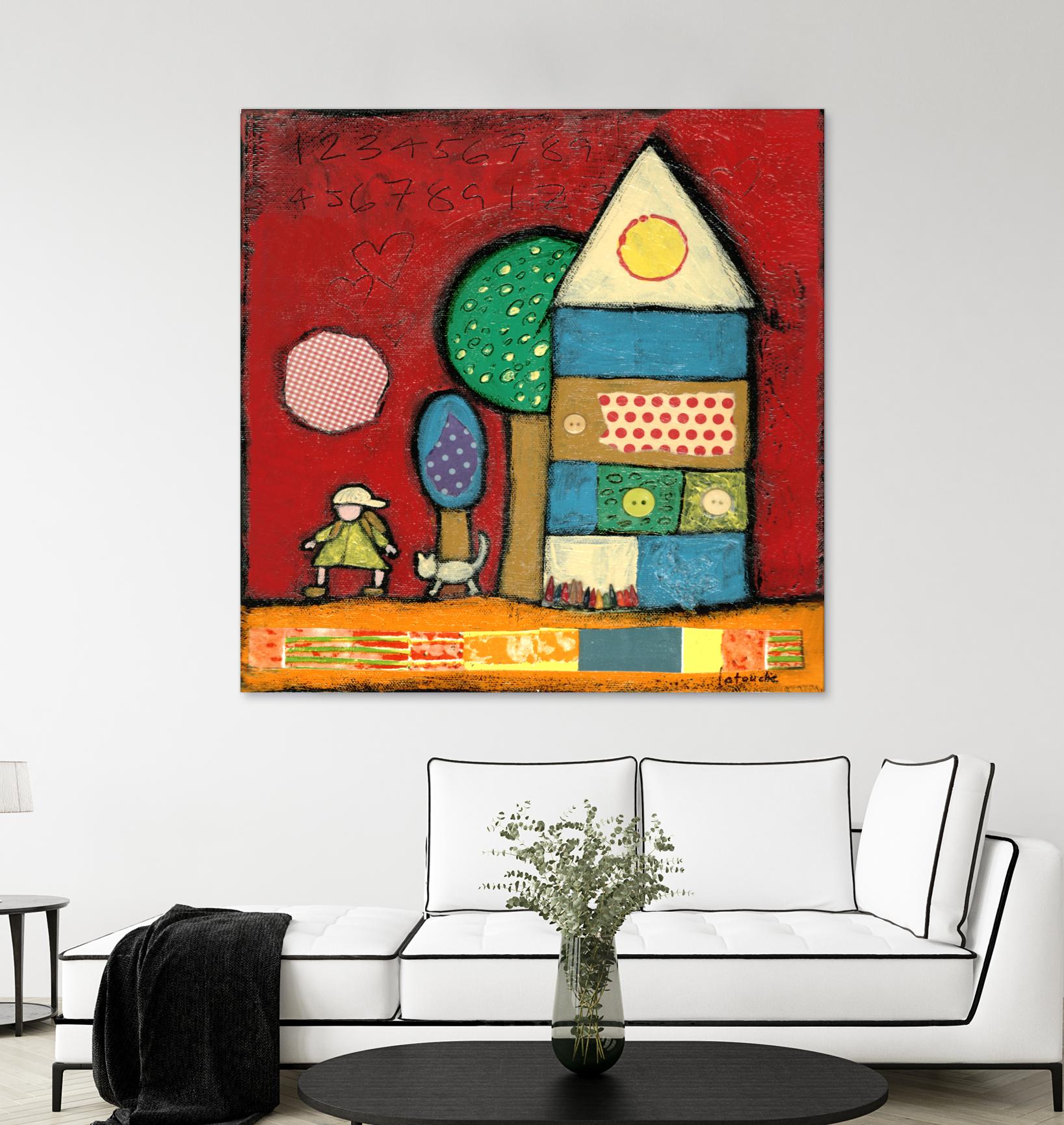 Maisonnettes 2 by Marie-Josée Latouche on GIANT ART - orange children