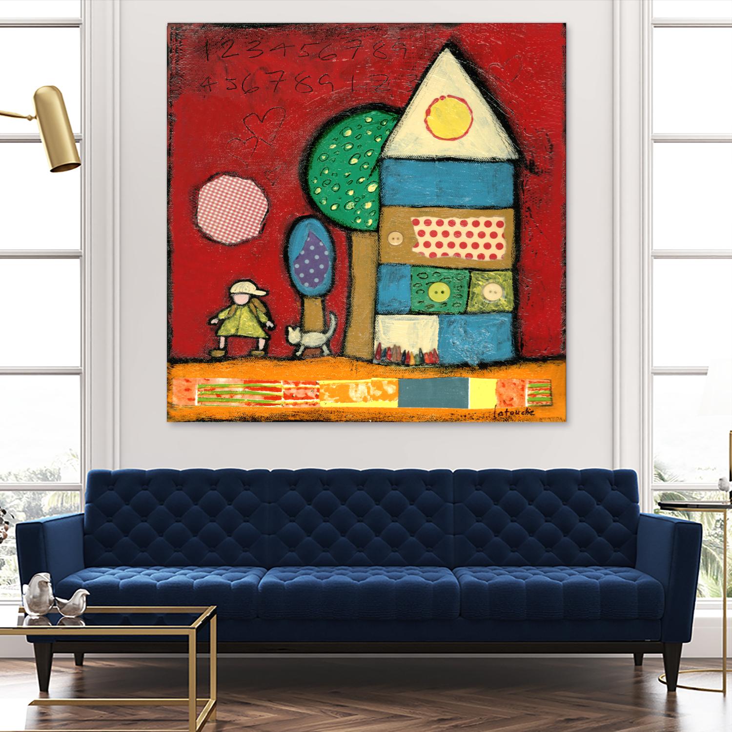 Maisonnettes 2 by Marie-Josée Latouche on GIANT ART - orange children