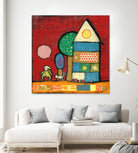 Maisonnettes 2 by Marie-Josée Latouche on GIANT ART - orange children