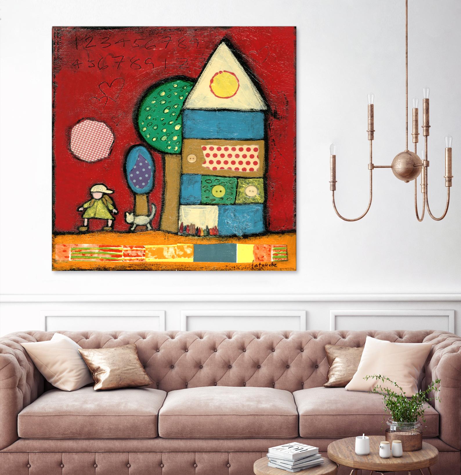 Maisonnettes 2 by Marie-Josée Latouche on GIANT ART - orange children