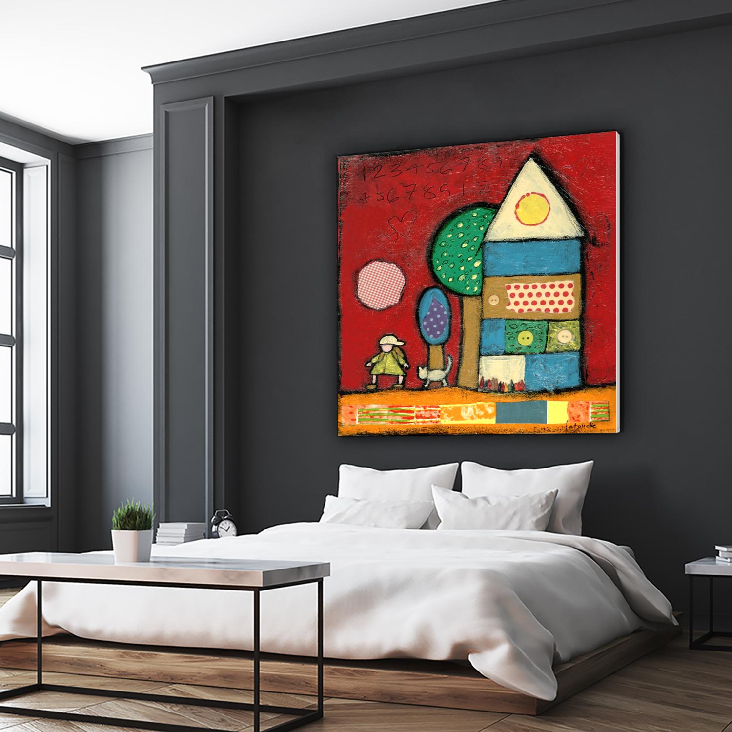 Maisonnettes 2 by Marie-Josée Latouche on GIANT ART - orange children