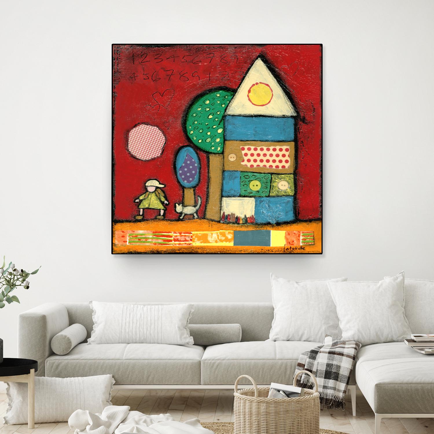 Maisonnettes 2 by Marie-Josée Latouche on GIANT ART - orange children