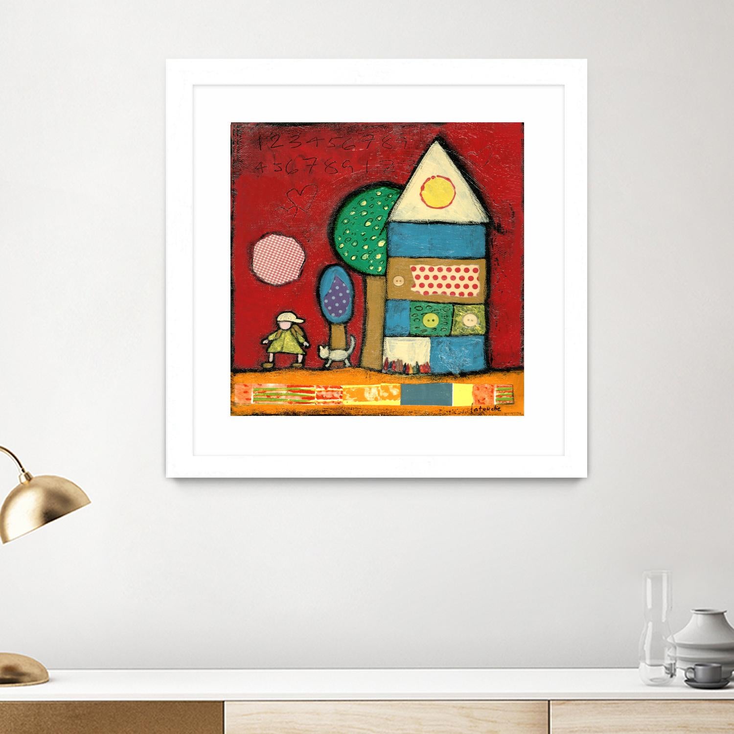 Maisonnettes 2 by Marie-Josée Latouche on GIANT ART - orange children