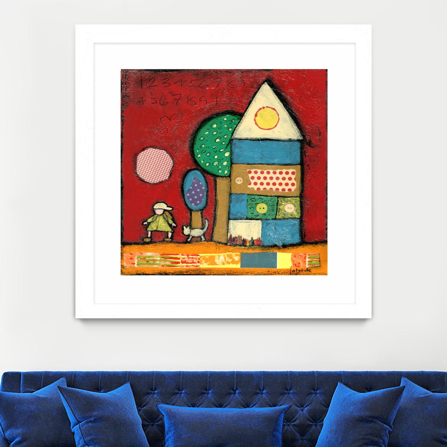 Maisonnettes 2 by Marie-Josée Latouche on GIANT ART - orange children