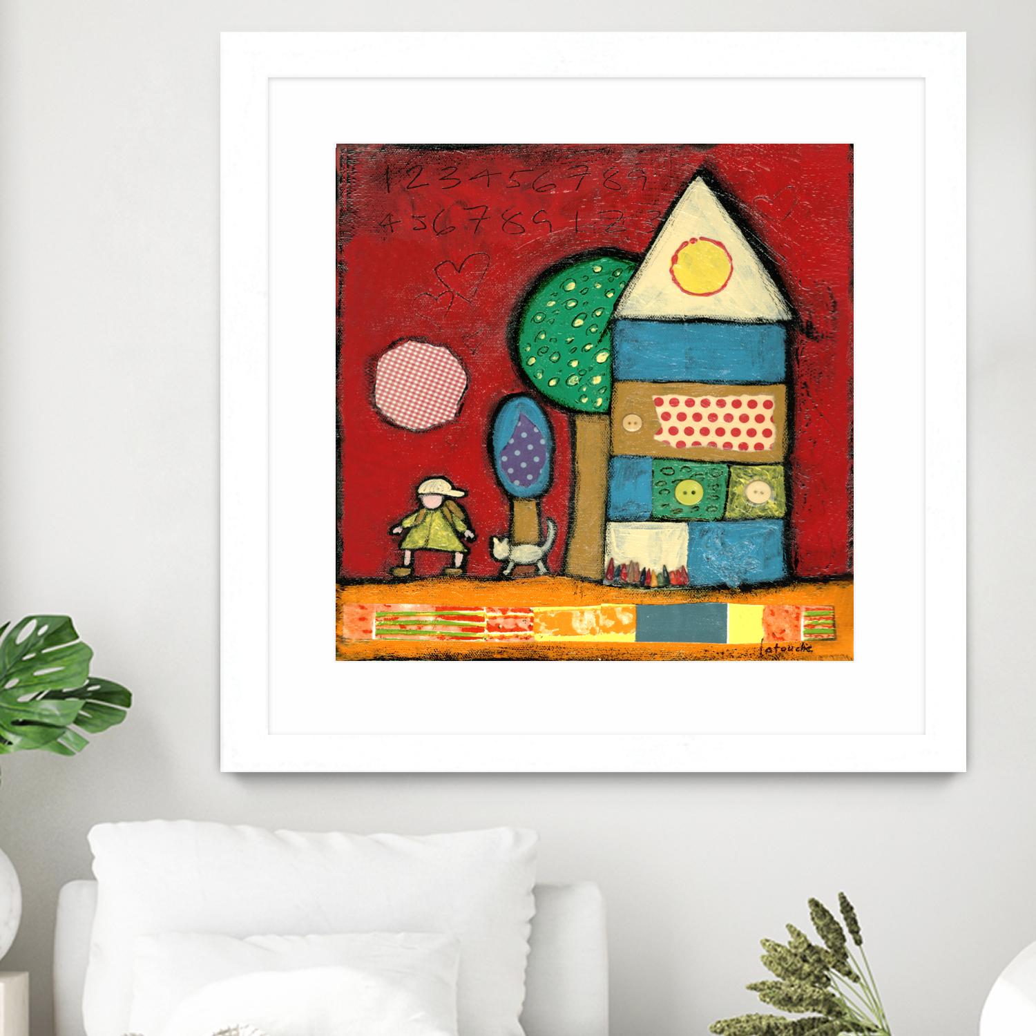 Maisonnettes 2 by Marie-Josée Latouche on GIANT ART - orange children