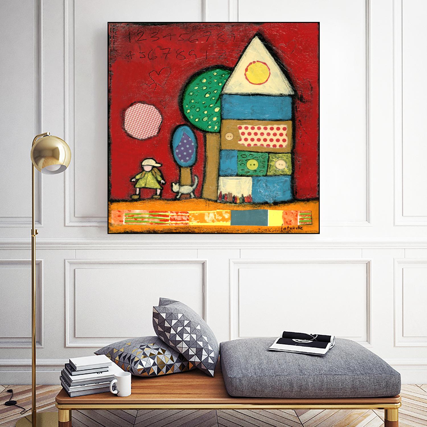 Maisonnettes 2 by Marie-Josée Latouche on GIANT ART - orange children