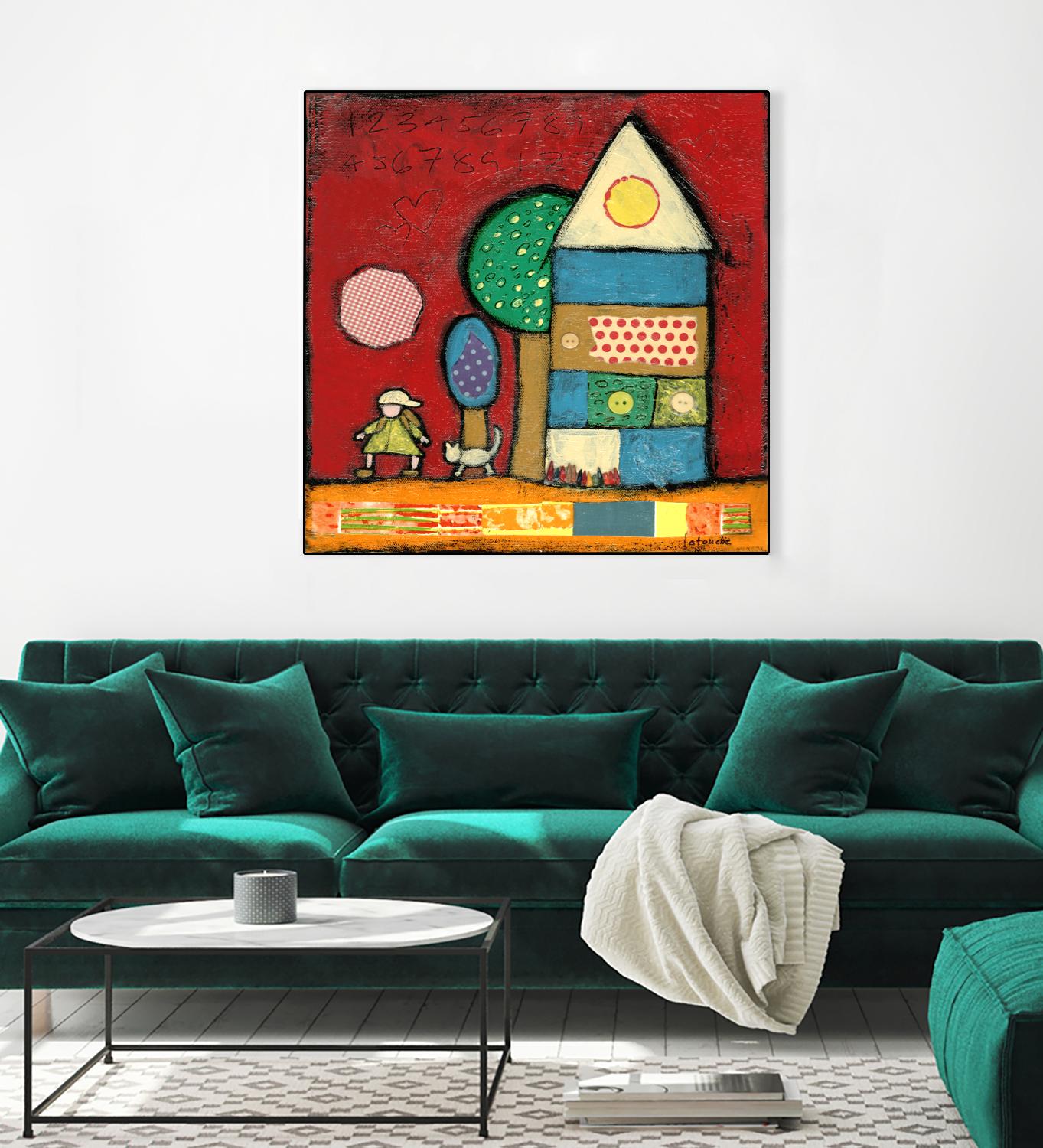 Maisonnettes 2 by Marie-Josée Latouche on GIANT ART - orange children