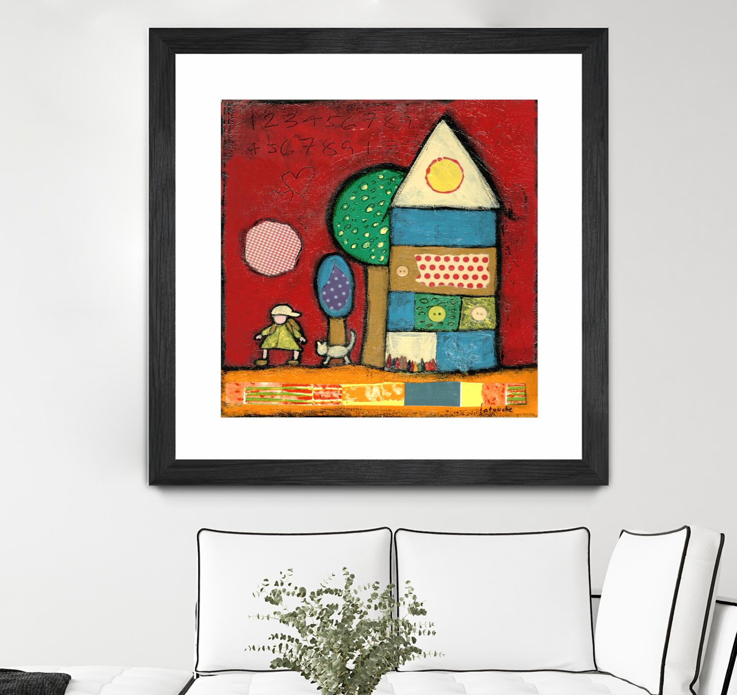 Maisonnettes 2 by Marie-Josée Latouche on GIANT ART - orange children