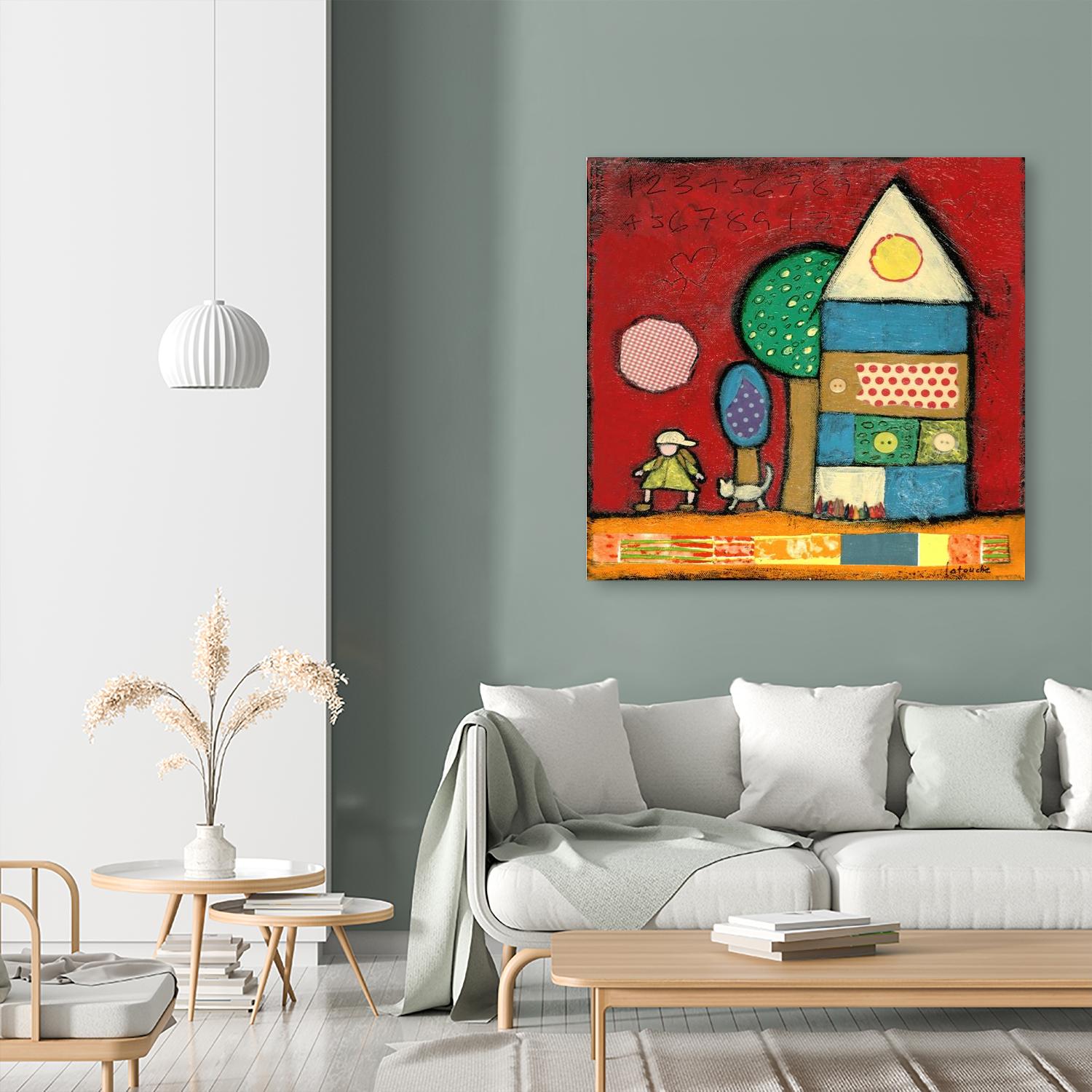 Maisonnettes 2 by Marie-Josée Latouche on GIANT ART - orange children