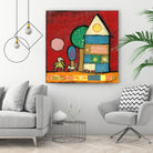 Maisonnettes 2 by Marie-Josée Latouche on GIANT ART - orange children