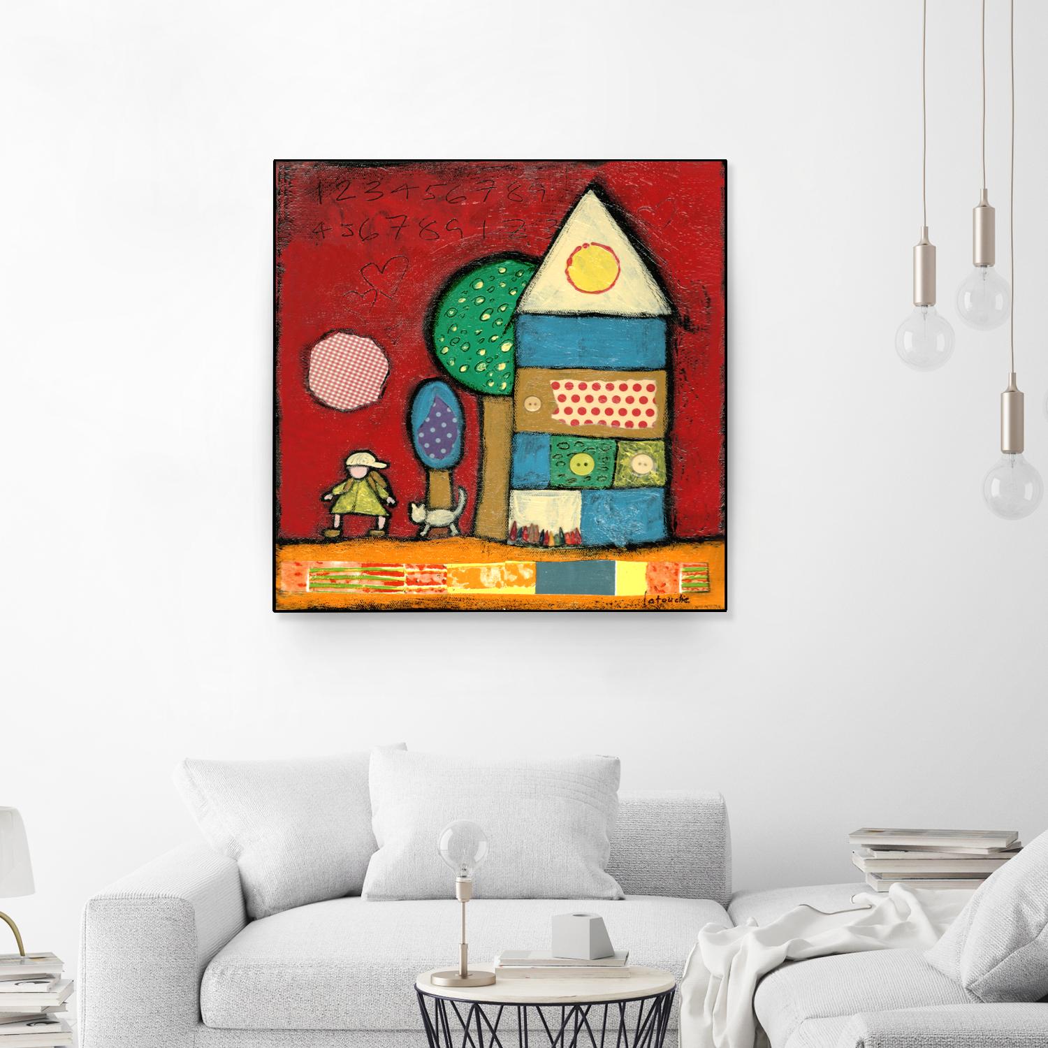 Maisonnettes 2 by Marie-Josée Latouche on GIANT ART - orange children