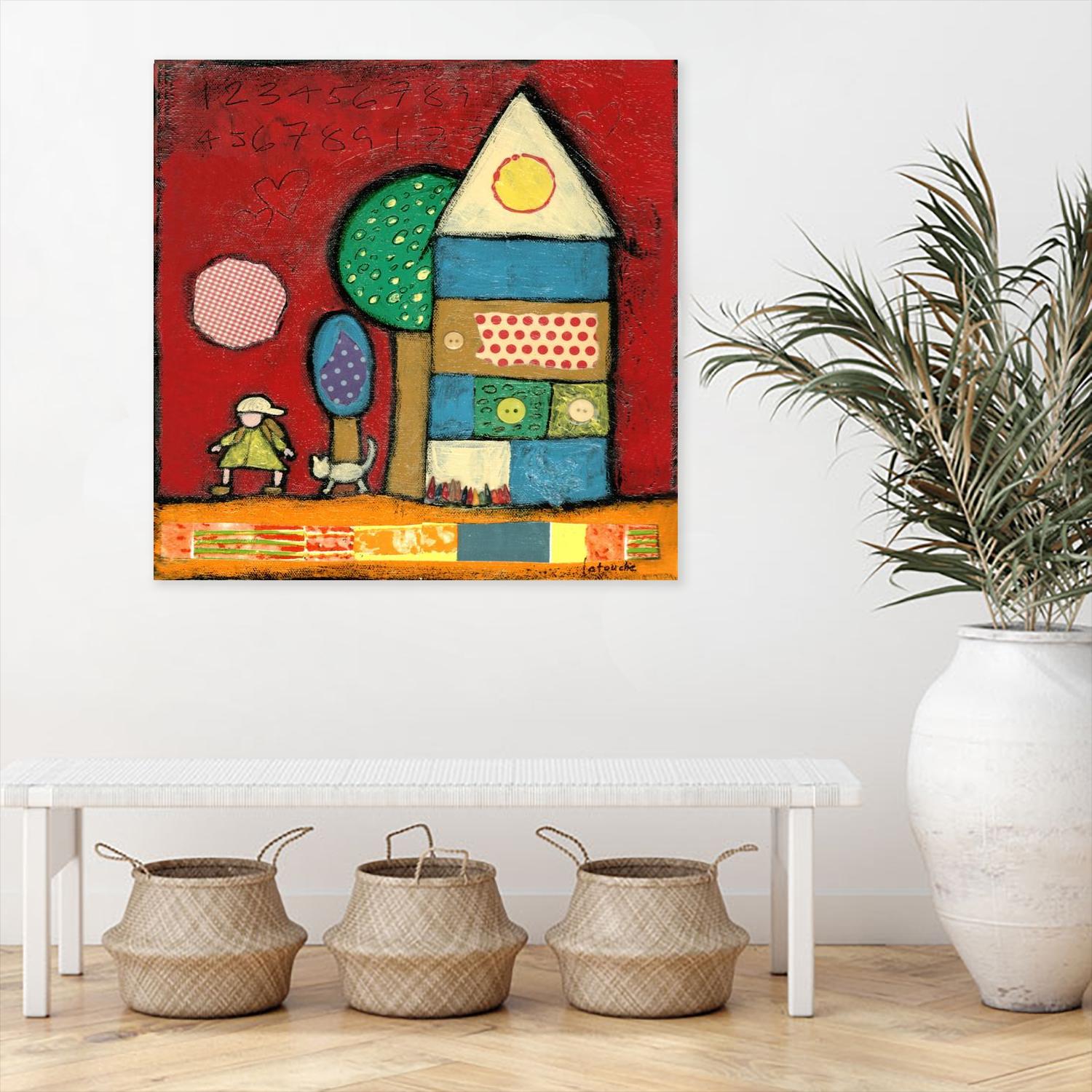 Maisonnettes 2 by Marie-Josée Latouche on GIANT ART - orange children