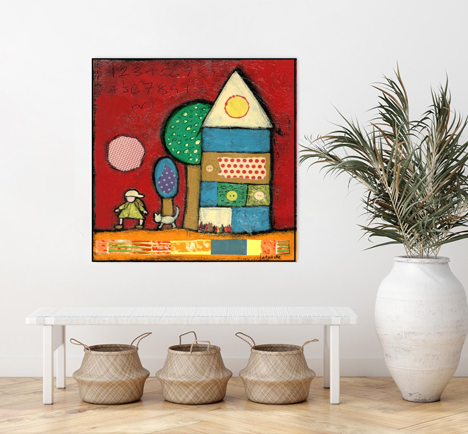 Maisonnettes 2 by Marie-Josée Latouche on GIANT ART - orange children