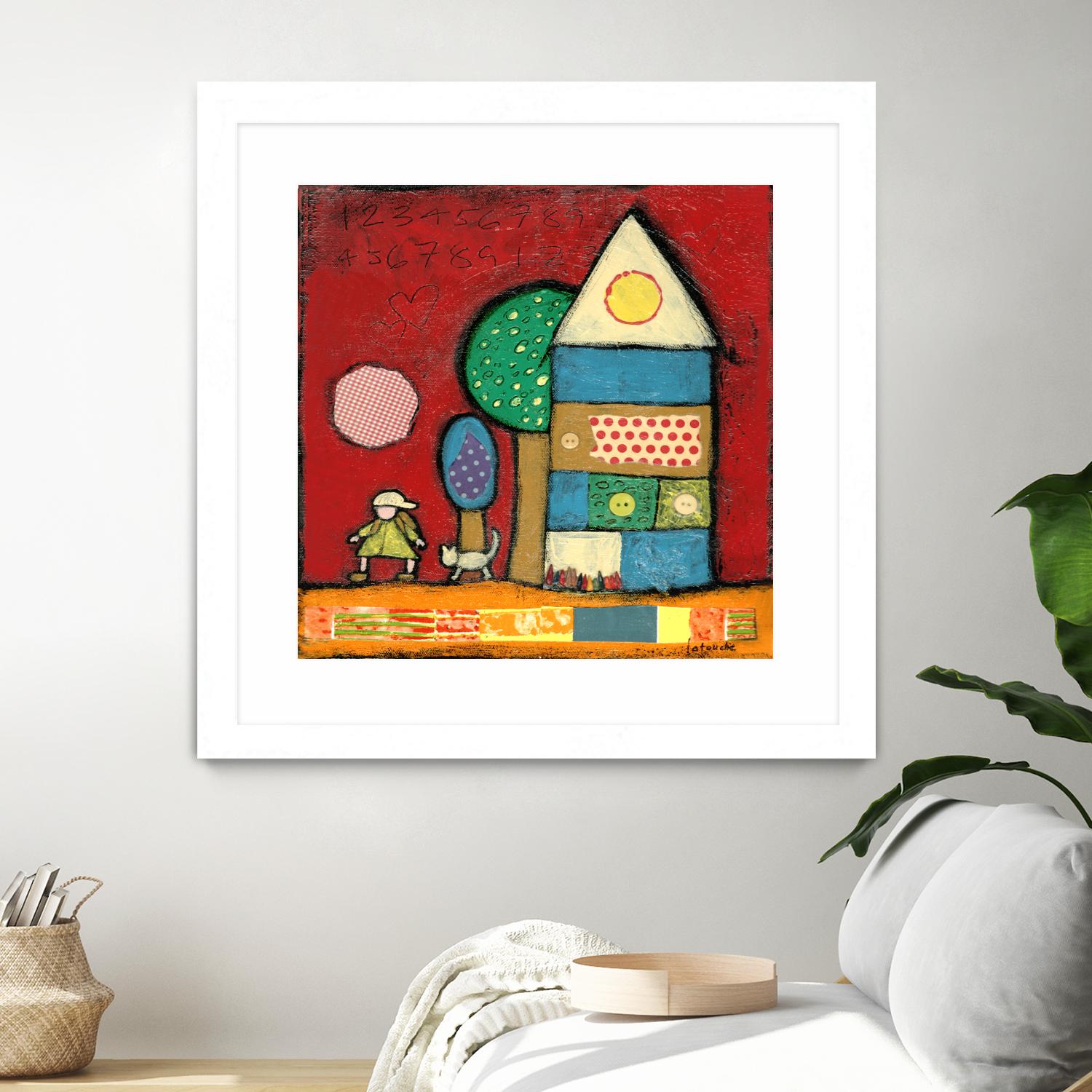 Maisonnettes 2 by Marie-Josée Latouche on GIANT ART - orange children