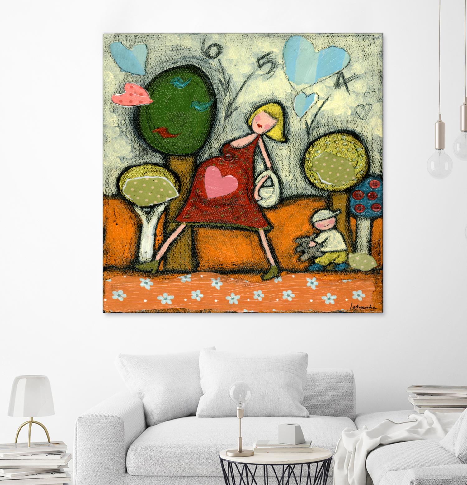 Maternité 4-5-6 by Marie-Josée Latouche on GIANT ART - green children