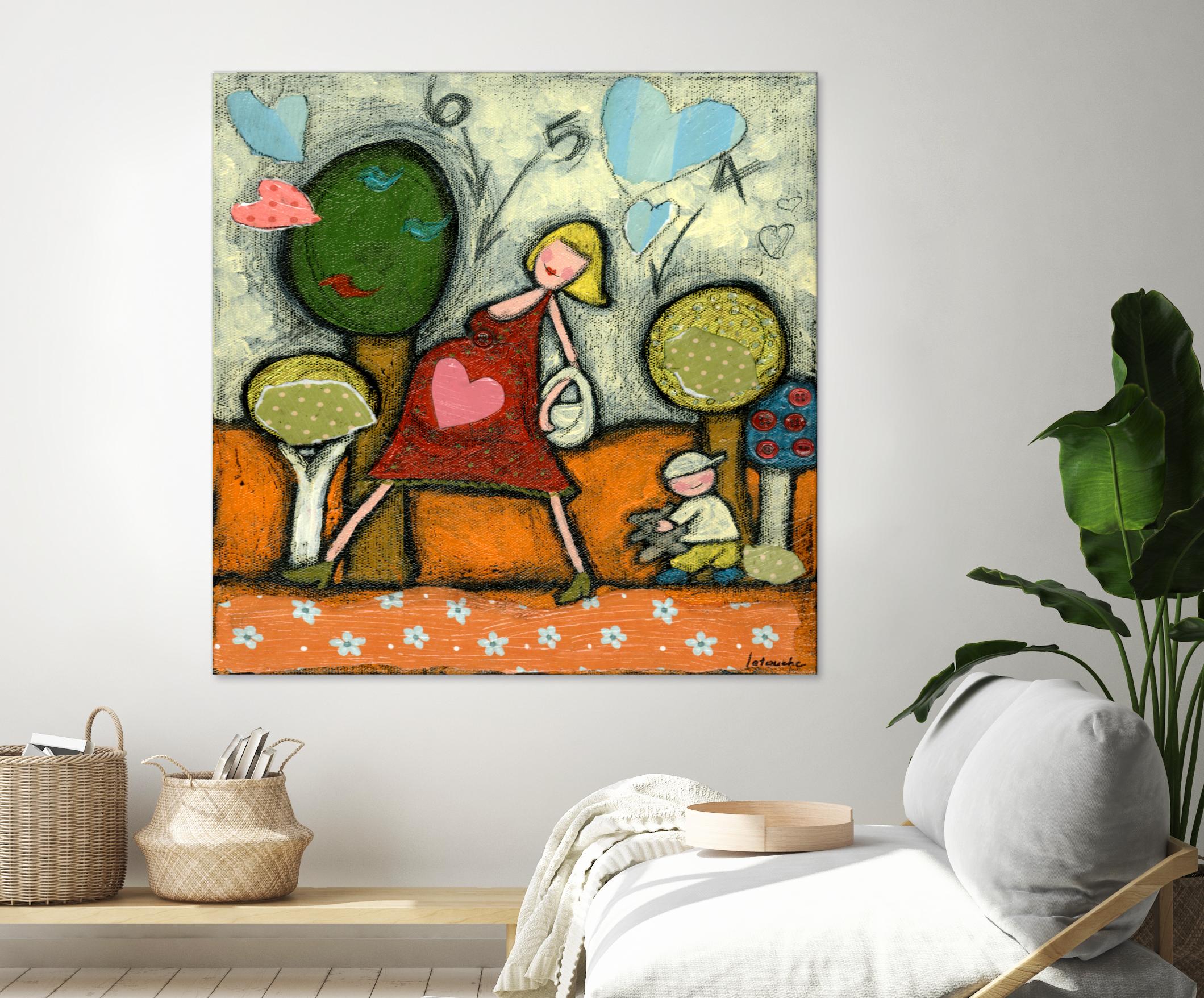 Maternité 4-5-6 by Marie-Josée Latouche on GIANT ART - green children