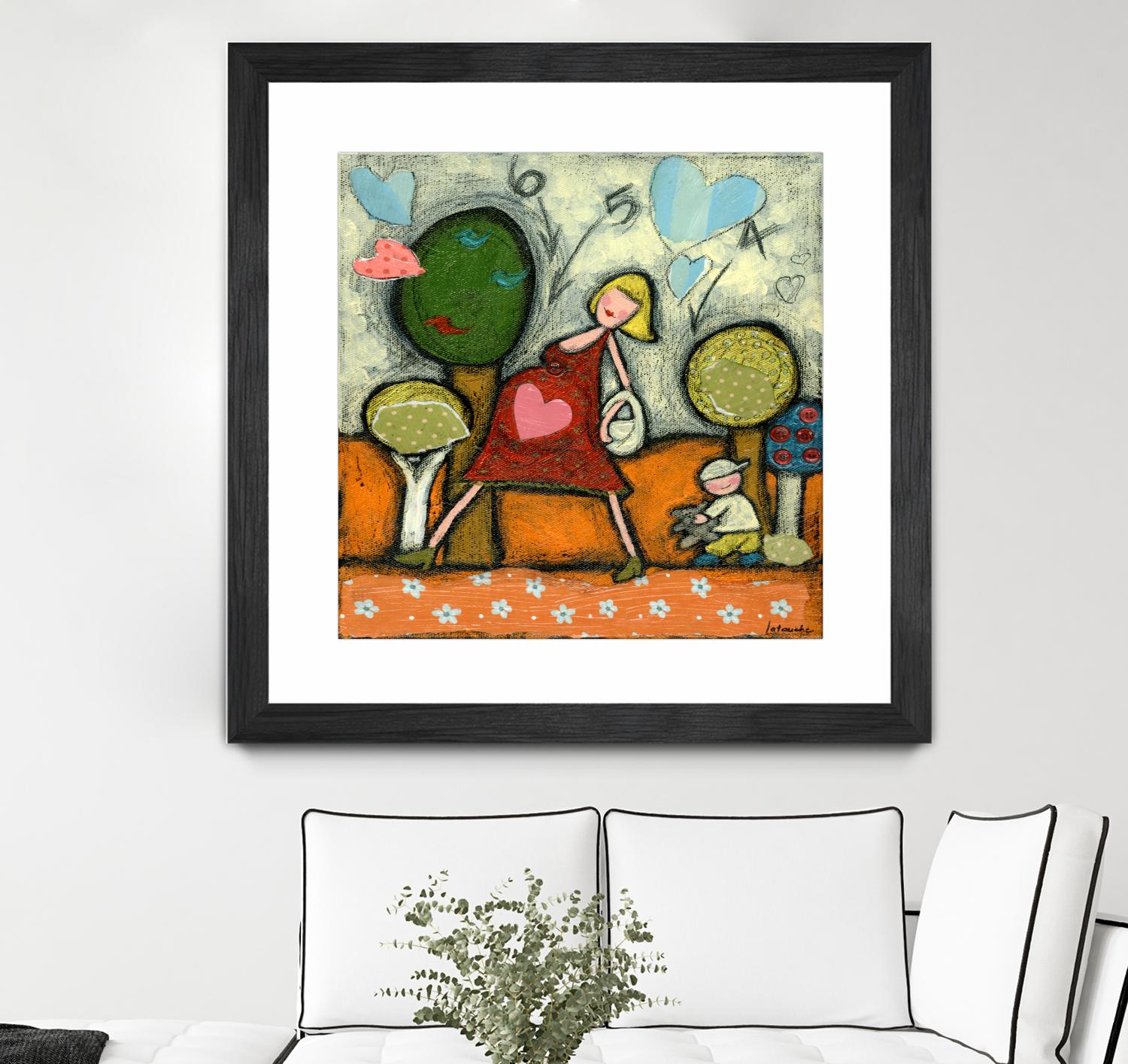 Maternité 4-5-6 by Marie-Josée Latouche on GIANT ART - green children