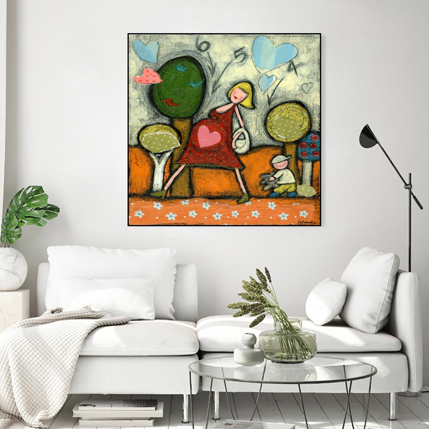 Maternité 4-5-6 by Marie-Josée Latouche on GIANT ART - green children