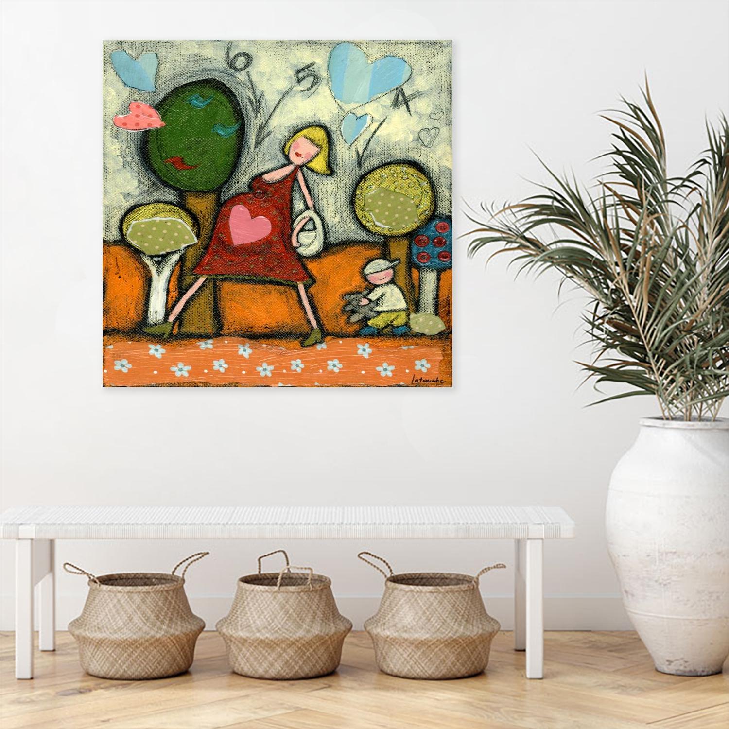 Maternité 4-5-6 by Marie-Josée Latouche on GIANT ART - green children