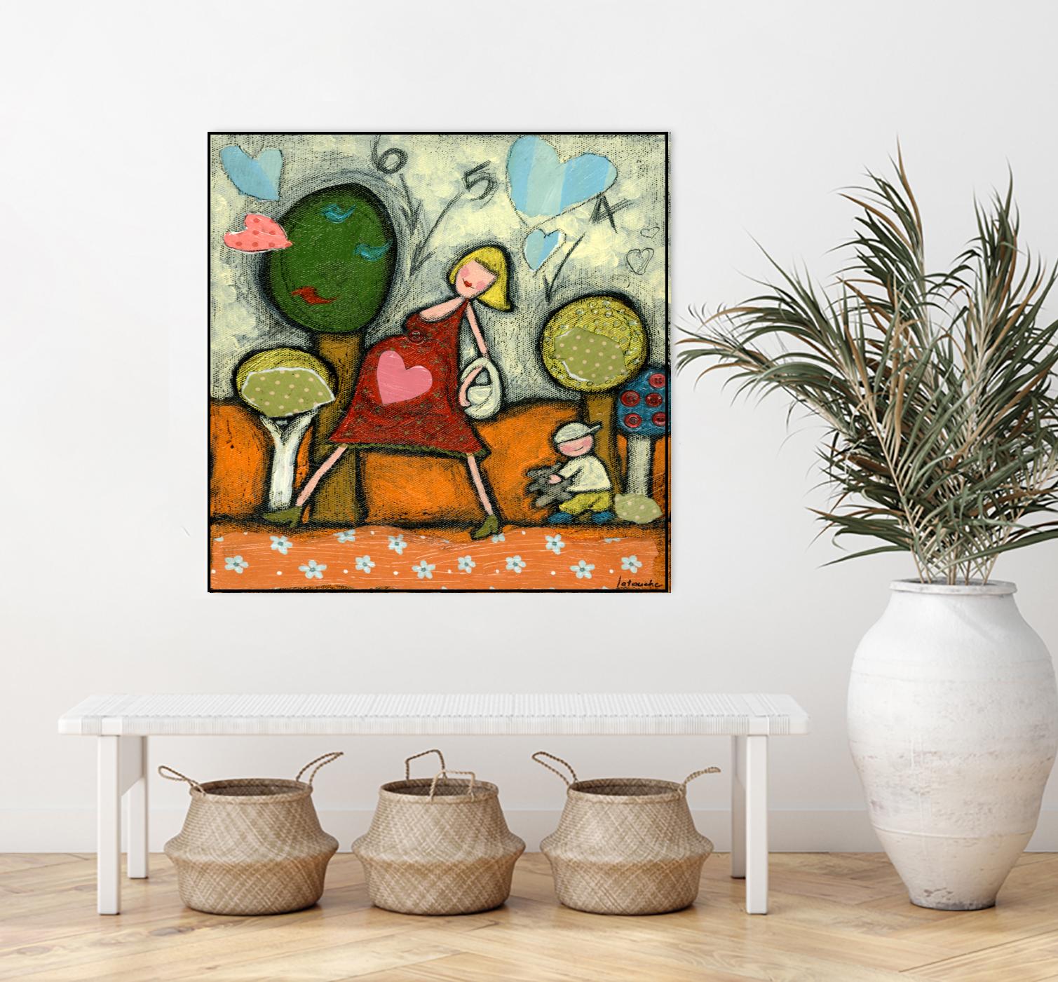 Maternité 4-5-6 by Marie-Josée Latouche on GIANT ART - green children