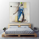 Suspecté  (Détail 2) by Sylvie Cloutier on GIANT ART - blue abstract