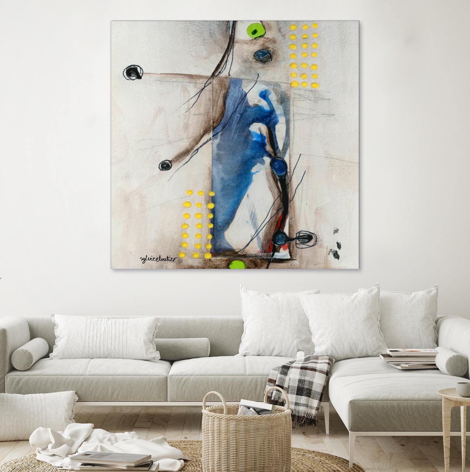 Suspecté  (Détail 2) by Sylvie Cloutier on GIANT ART - blue abstract