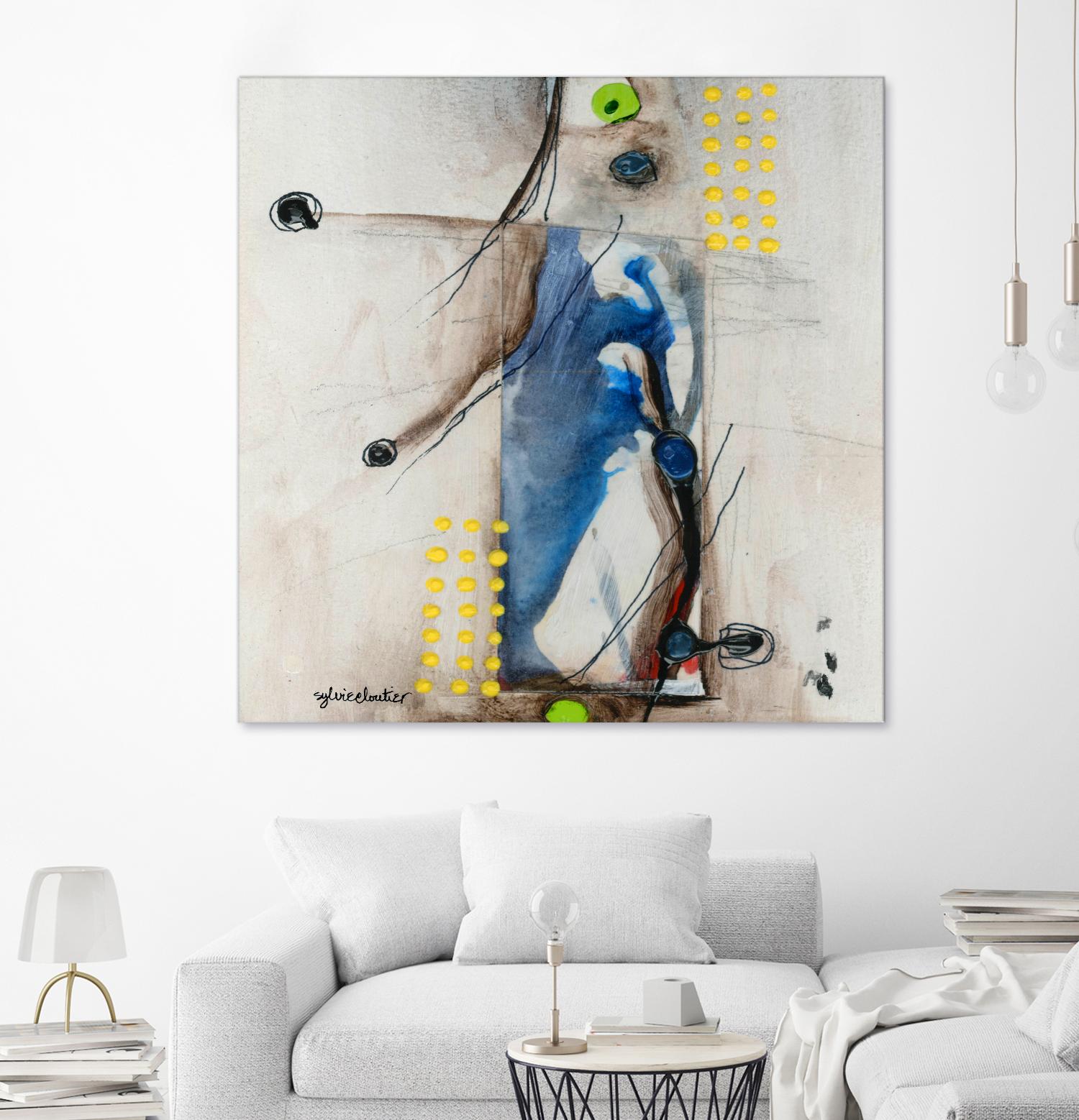 Suspecté  (Détail 2) by Sylvie Cloutier on GIANT ART - blue abstract