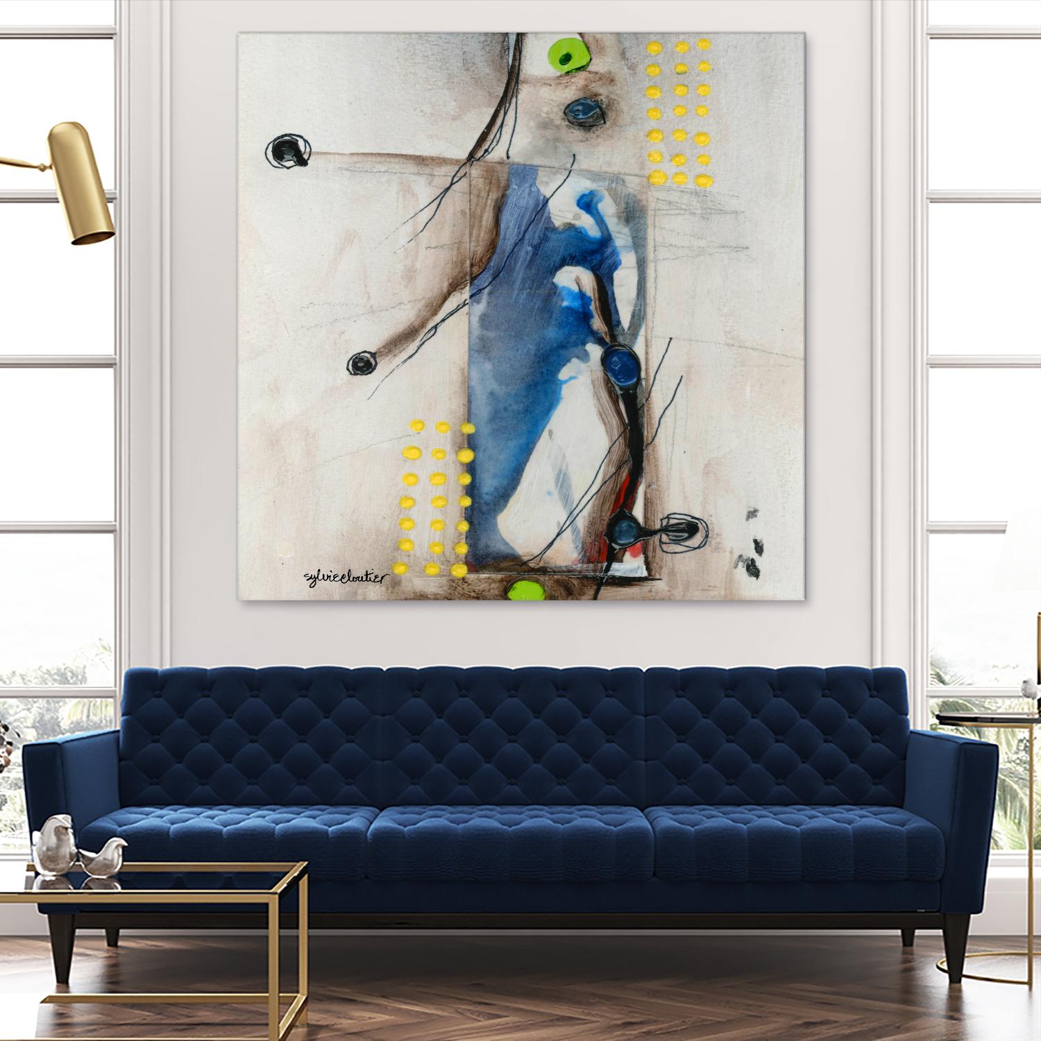 Suspecté  (Détail 2) by Sylvie Cloutier on GIANT ART - blue abstract