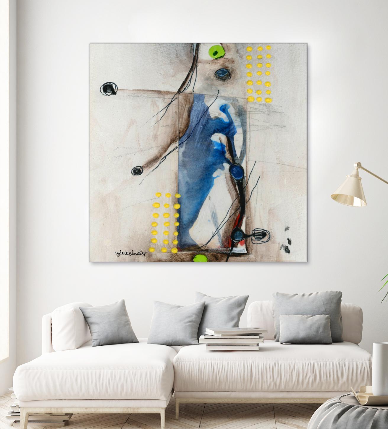 Suspecté  (Détail 2) by Sylvie Cloutier on GIANT ART - blue abstract