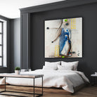 Suspecté  (Détail 2) by Sylvie Cloutier on GIANT ART - blue abstract