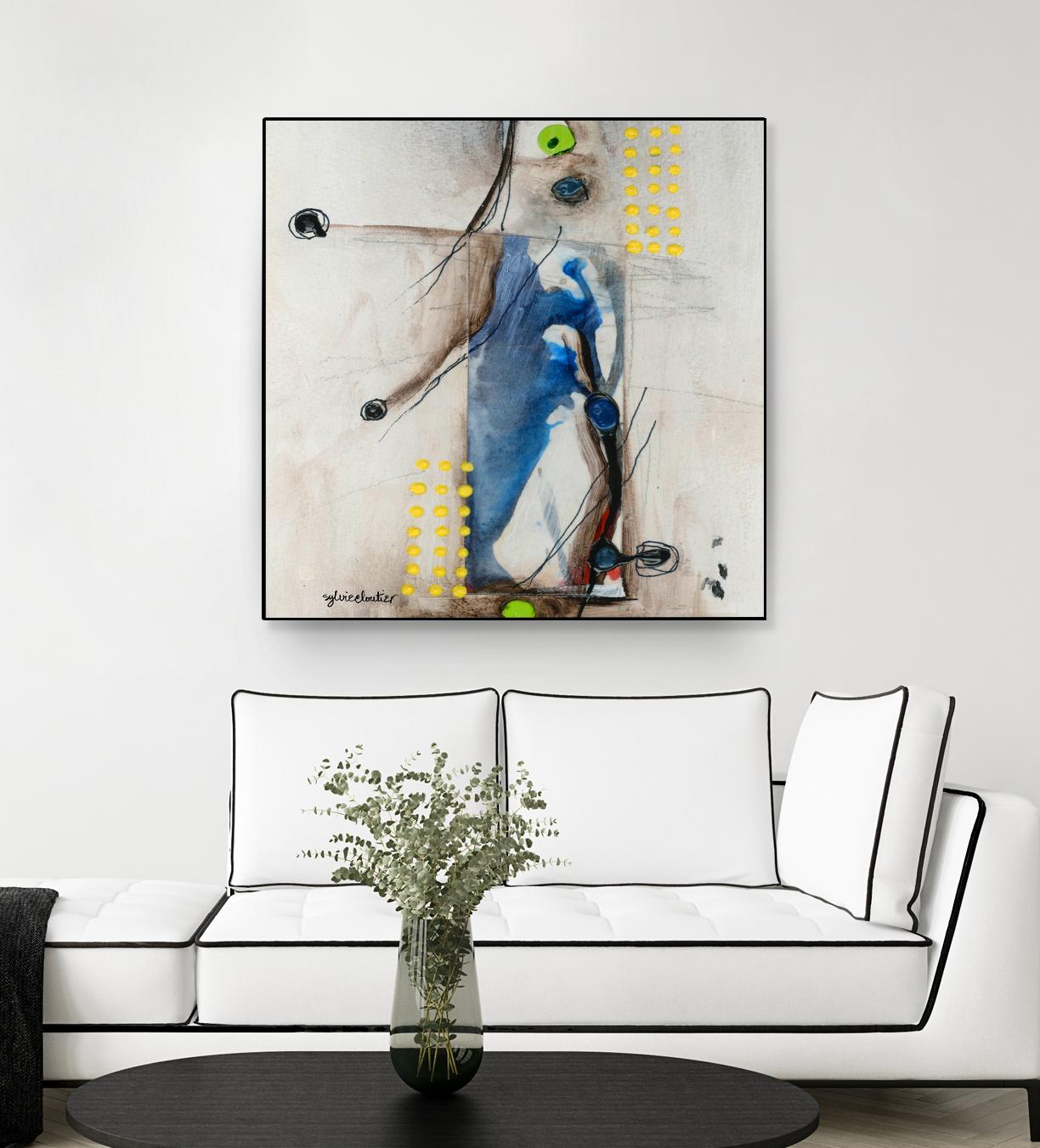 Suspecté  (Détail 2) by Sylvie Cloutier on GIANT ART - blue abstract