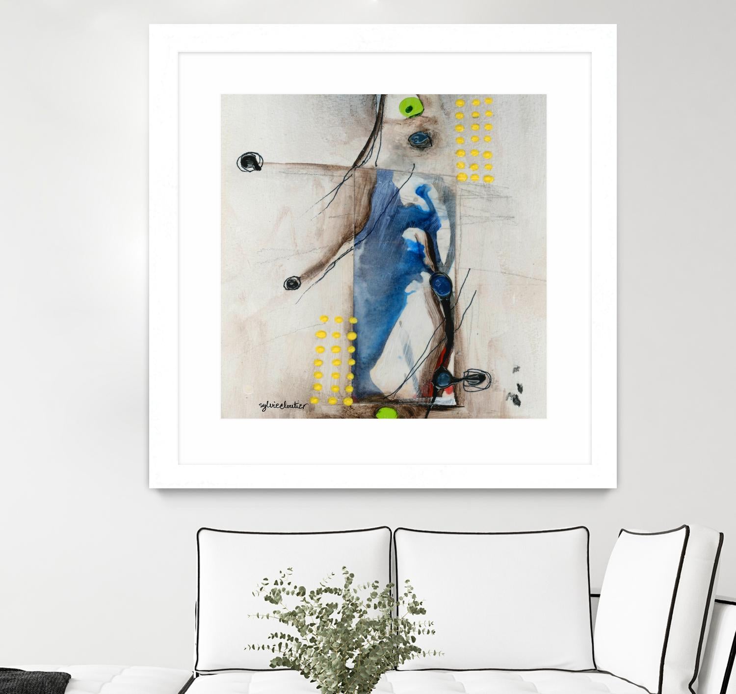 Suspecté  (Détail 2) by Sylvie Cloutier on GIANT ART - blue abstract