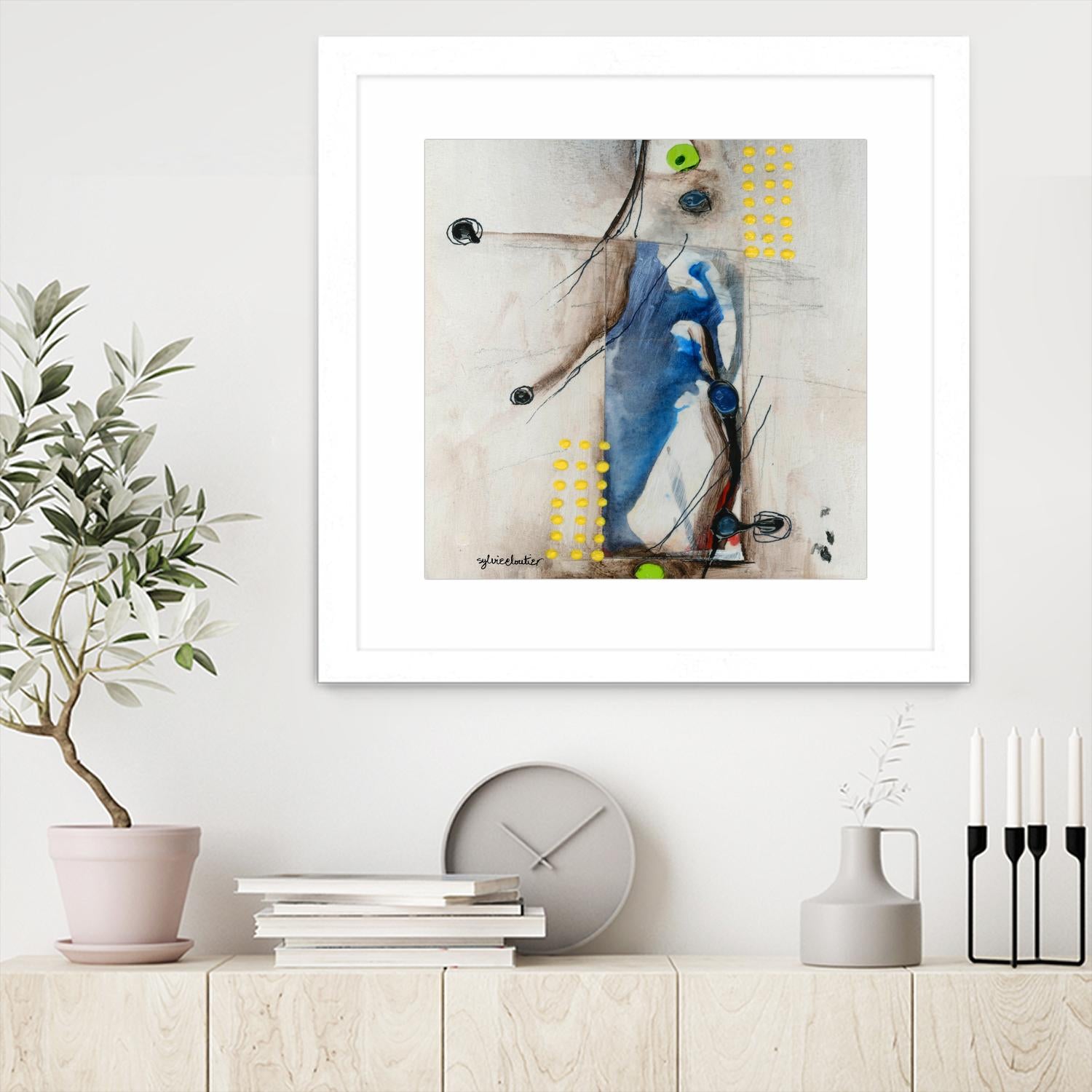 Suspecté  (Détail 2) by Sylvie Cloutier on GIANT ART - blue abstract