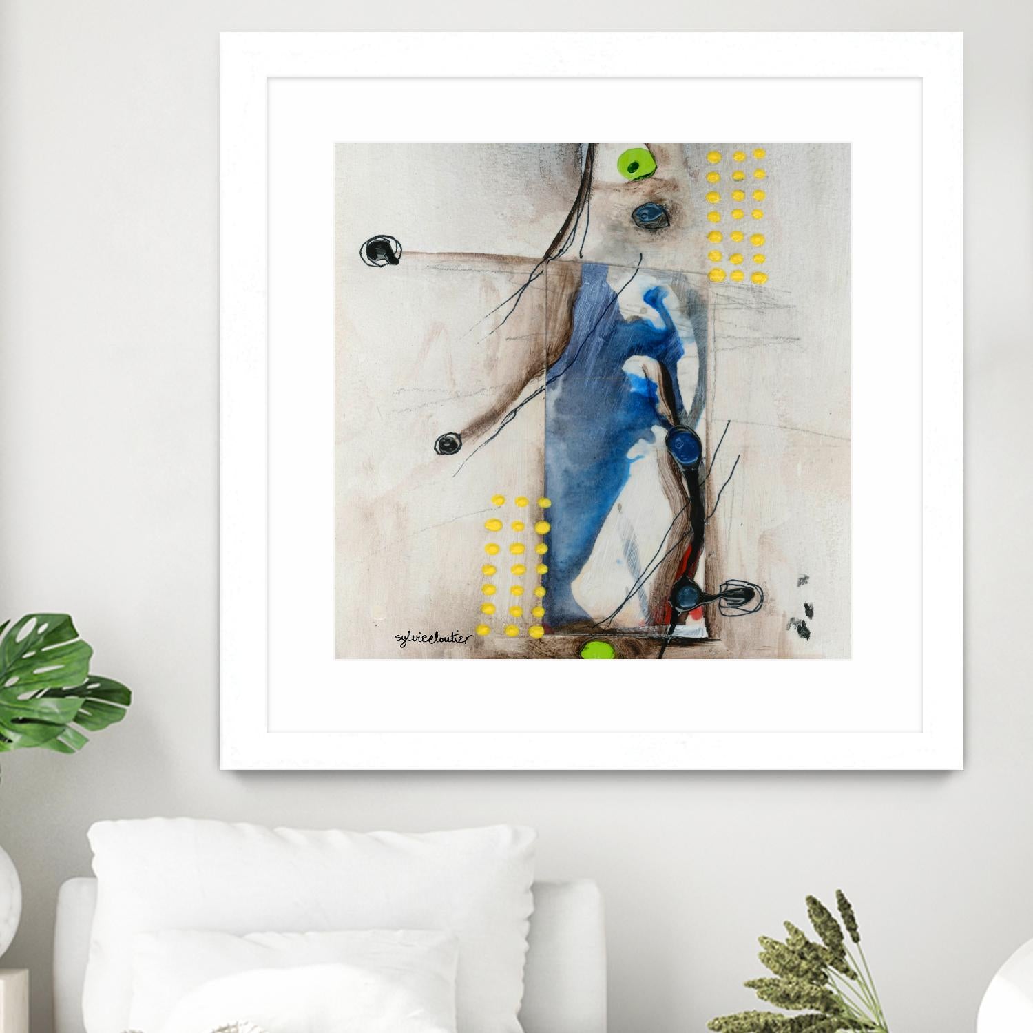 Suspecté  (Détail 2) by Sylvie Cloutier on GIANT ART - blue abstract