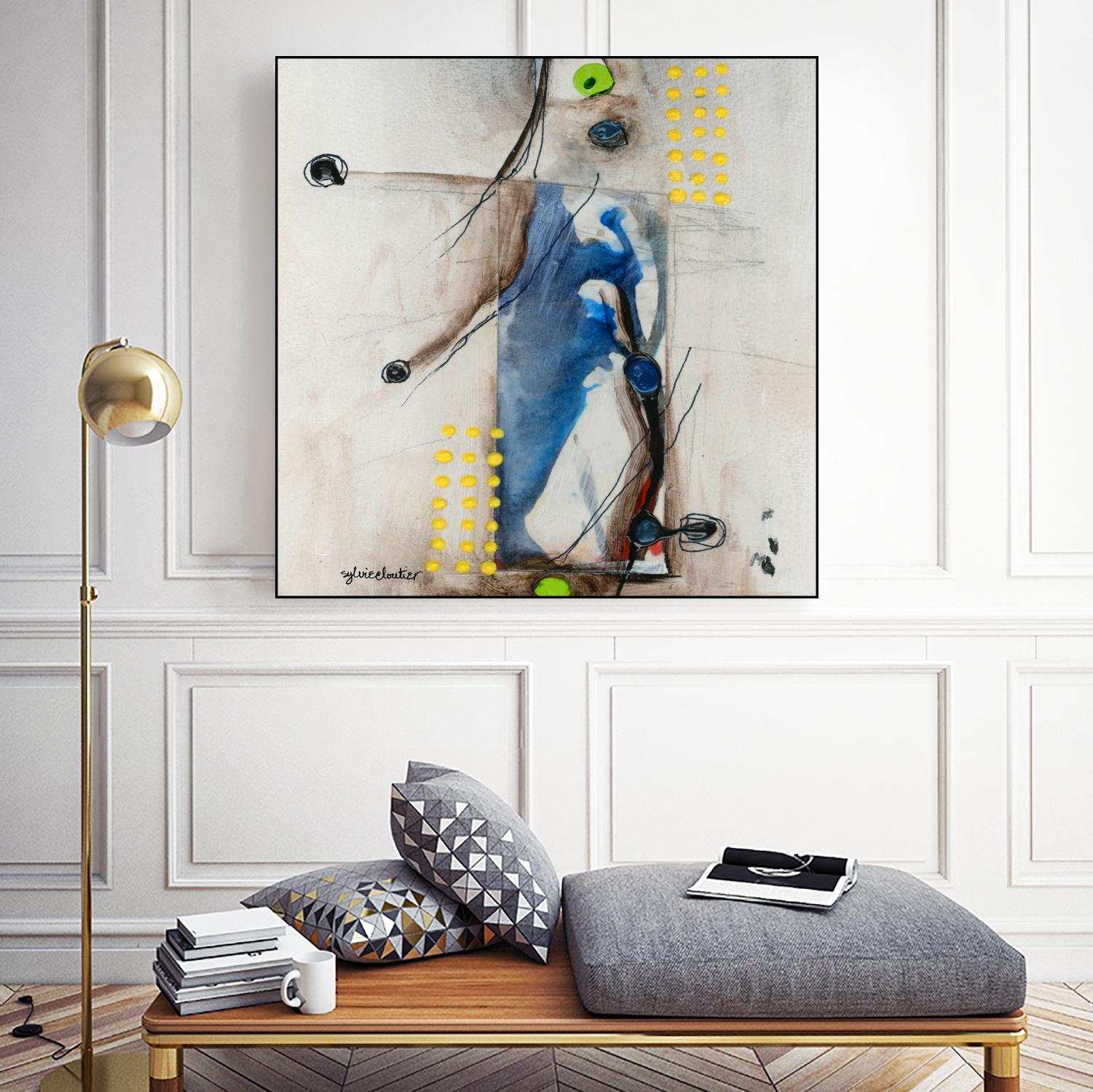 Suspecté  (Détail 2) by Sylvie Cloutier on GIANT ART - blue abstract