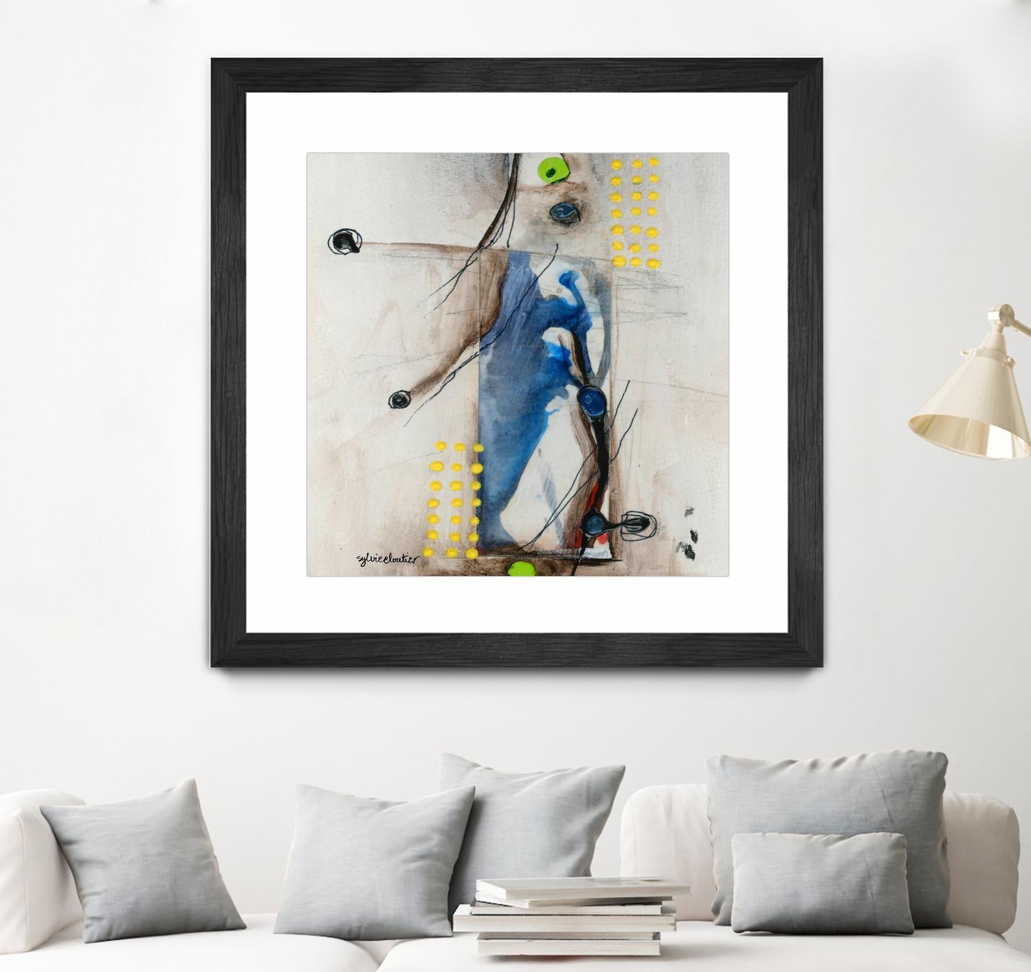 Suspecté  (Détail 2) by Sylvie Cloutier on GIANT ART - blue abstract