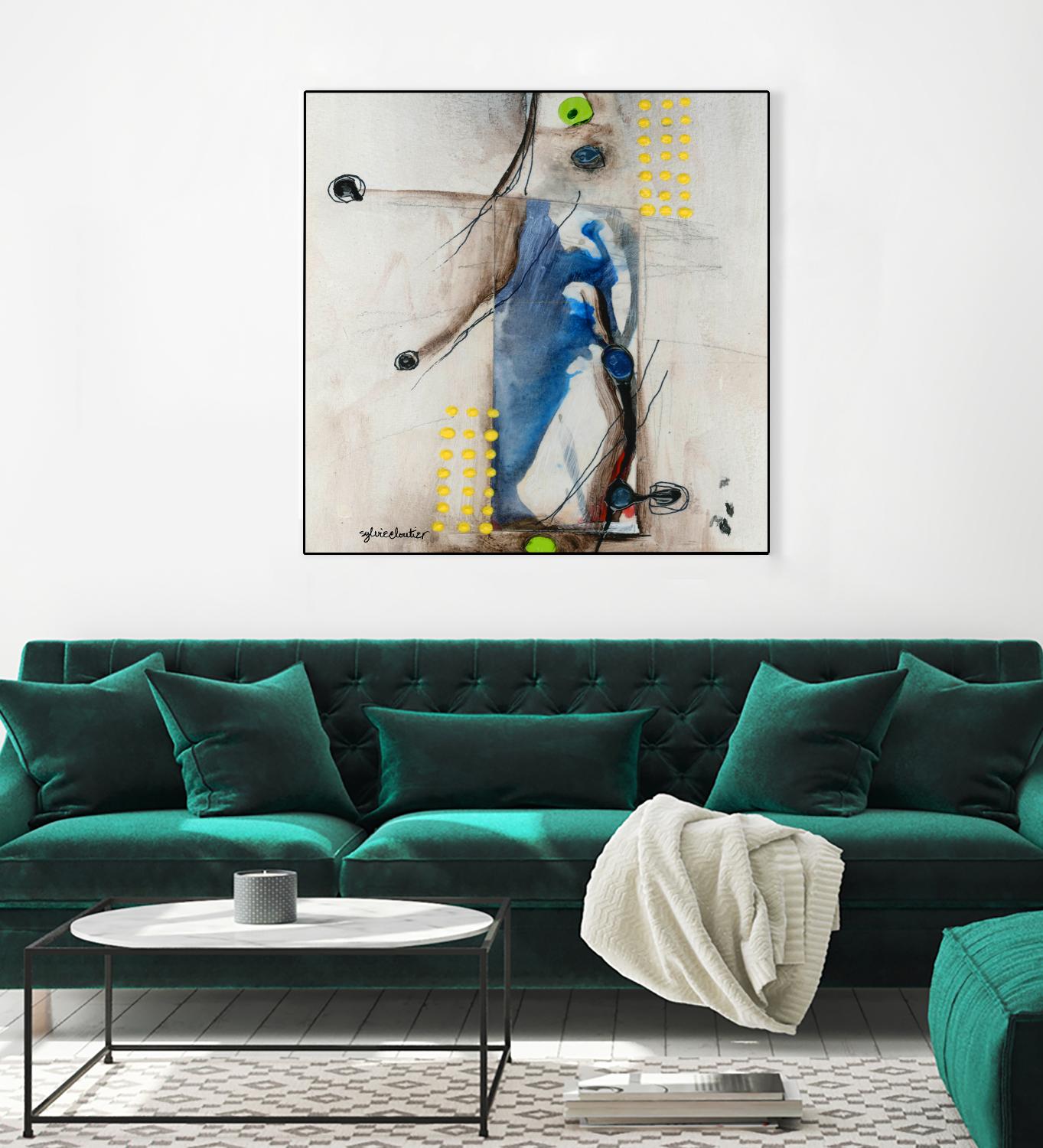 Suspecté  (Détail 2) by Sylvie Cloutier on GIANT ART - blue abstract