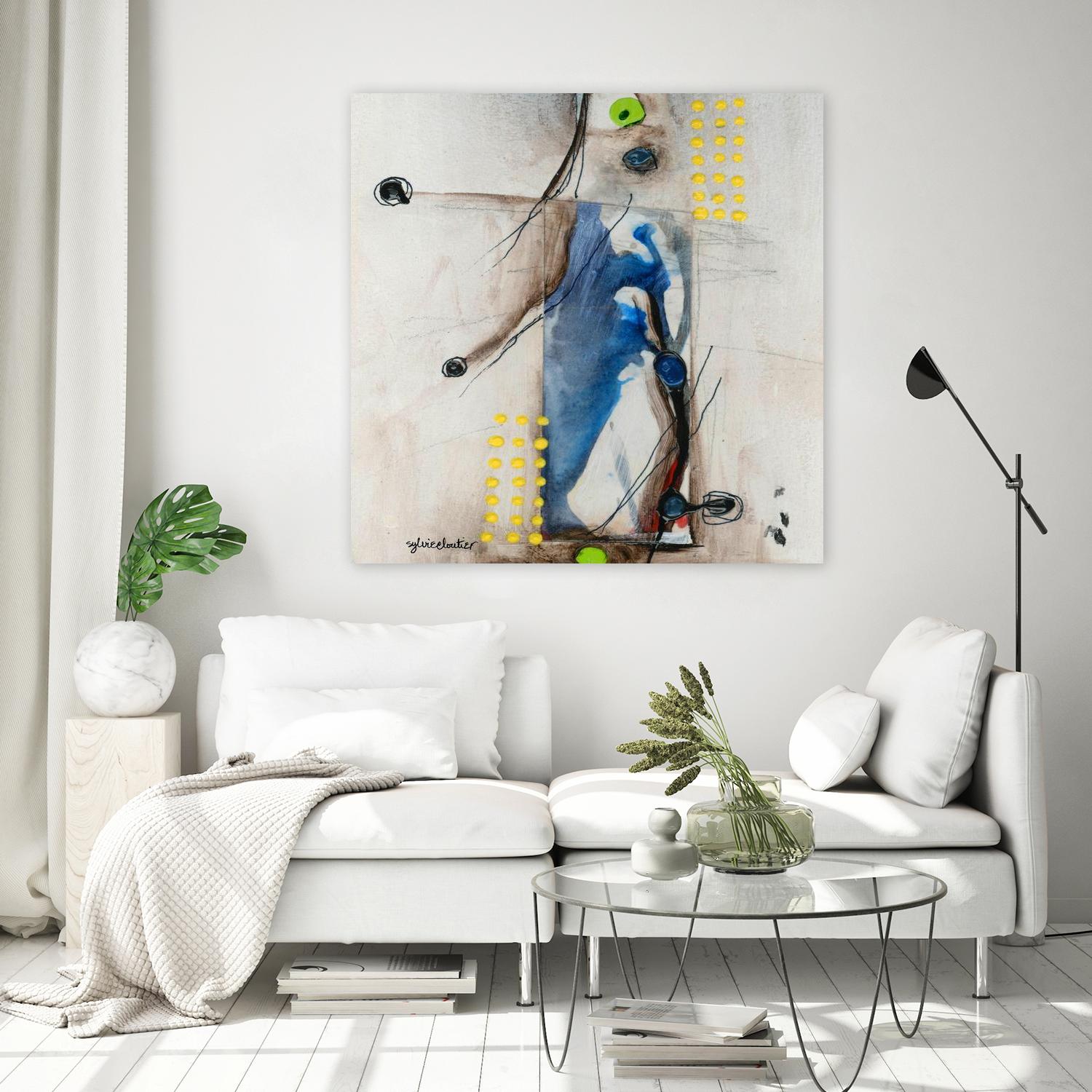 Suspecté  (Détail 2) by Sylvie Cloutier on GIANT ART - blue abstract