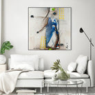 Suspecté  (Détail 2) by Sylvie Cloutier on GIANT ART - blue abstract