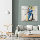 Suspecté  (Détail 2) by Sylvie Cloutier on GIANT ART - blue abstract