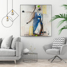 Suspecté  (Détail 2) by Sylvie Cloutier on GIANT ART - blue abstract